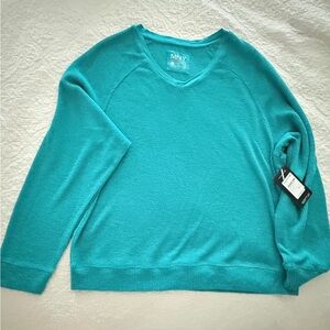 Women's Turquoise V-Neck Sweater